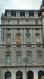 Exterior of historic building against sky