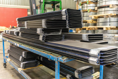 Low angle view of escalator