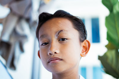 Close-up portrait of boy