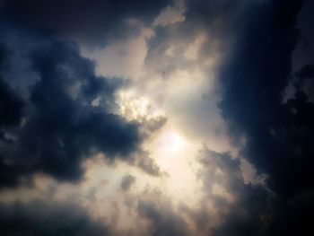 Low angle view of storm clouds in sky