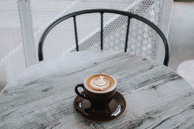 Close-up of coffee on table