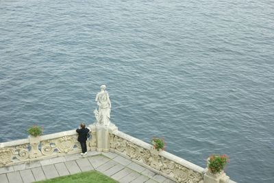 Woman standing in water