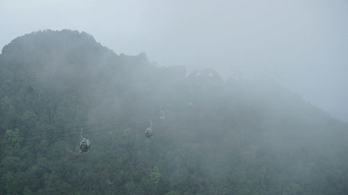 Scenic view of landscape against sky during rainy season