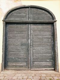 Closed wooden door