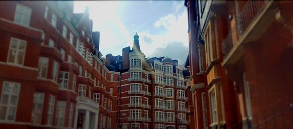 Low angle view of buildings against sky