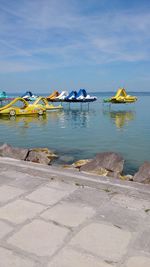 Boats in sea