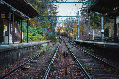 View of railroad station platform