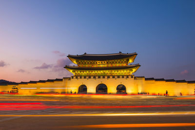 Gyeongbokgung palace at twillight  in south korea