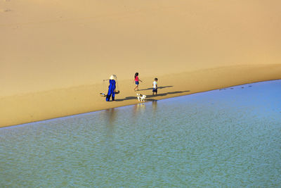 Men working in water