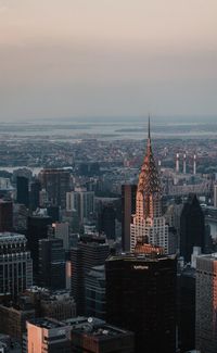 Aerial view of buildings in city