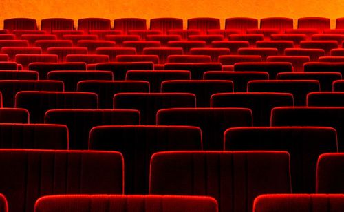 Full frame shot of empty chairs