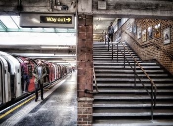 View of railroad station platform