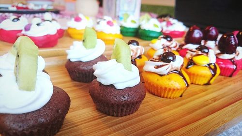 Close-up of cake on table