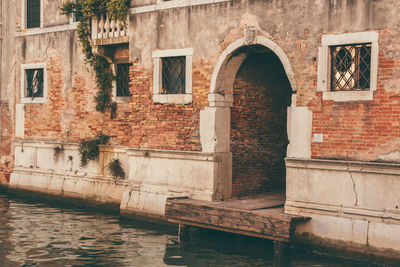 View of old building by canal