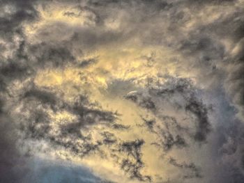 Low angle view of storm clouds in sky