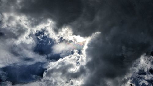 Low angle view of cloudy sky