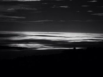 Scenic view of sea against sky at sunset