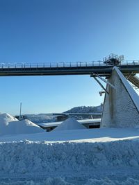 Bridge against sky during winter