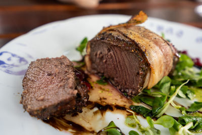 Close-up of food on plate