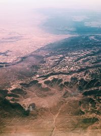 Aerial view of dramatic landscape