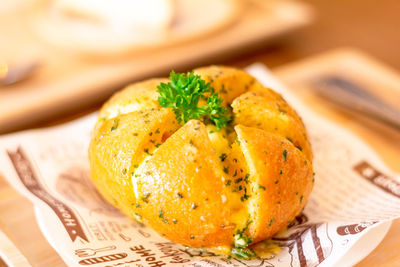 Close-up of food in plate