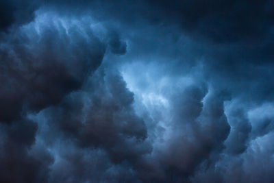 Low angle view of storm clouds in sky