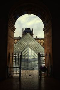 View of historic building against cloudy sky