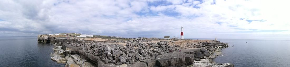 Panoramic view of sea against sky