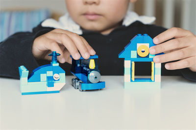 Boy playing with toy