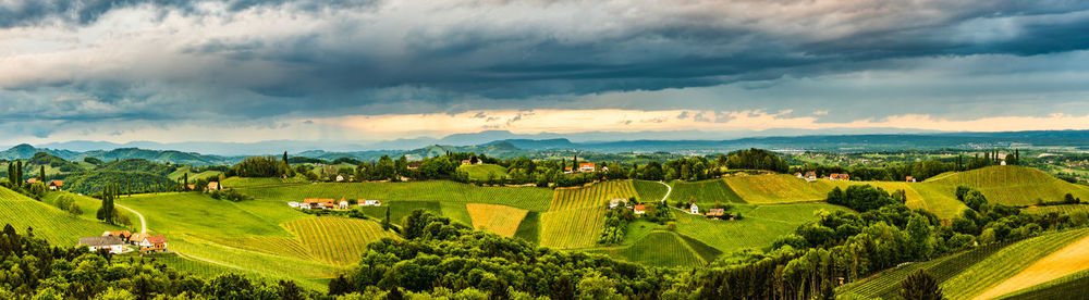 Panoramic view of landscape against sky