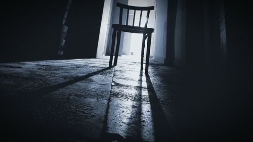 View of empty walkway