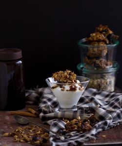 Close-up of food on table