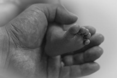 Close-up of baby feet