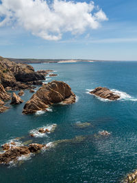 Scenic view of sea against sky