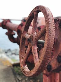 Close-up of rusty chain