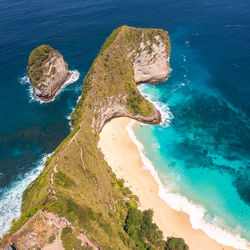 High angle view of beach