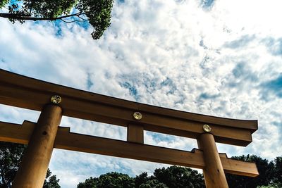 Low angle view of built structure against sky