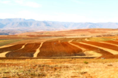 Scenic view of desert against sky