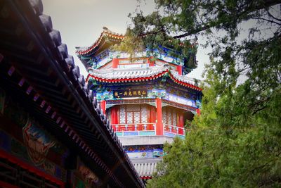 Low angle view of temple