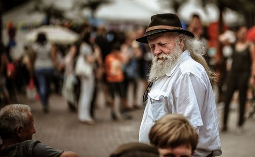 Close-up portrait of man outdoors