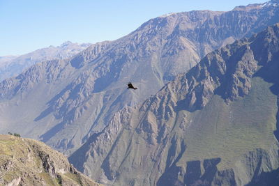 Scenic view of mountain range against sky