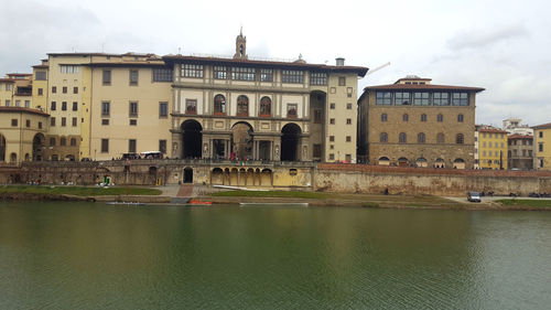 View of buildings against cloudy sky