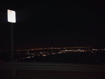 Illuminated cityscape at night