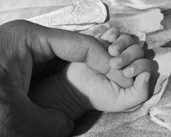 Close-up of baby feet