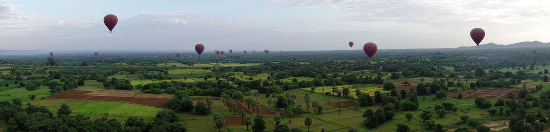 High angle view of townscape against sky