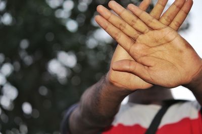 Close-up of hands