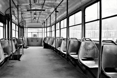 Empty seats in train