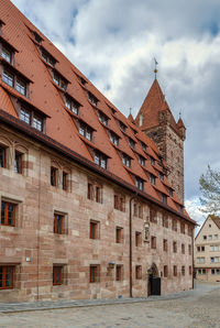 Low angle view of historic building against sky