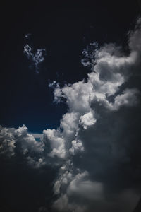 Low angle view of clouds in sky
