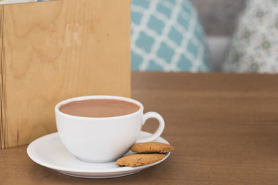 Close-up of coffee on table